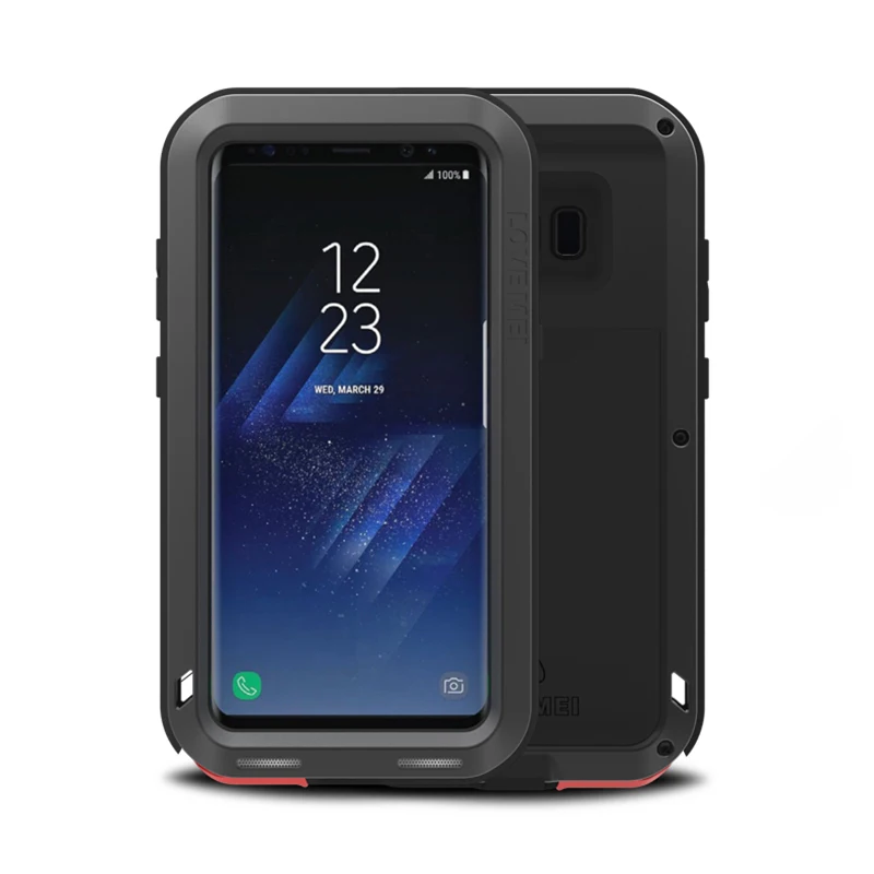 

For Samsung Galaxy S8 Plus Luxury metal heavy armor case For Samsung S7 S7Edge mobile phone shockproof silicone full body shell