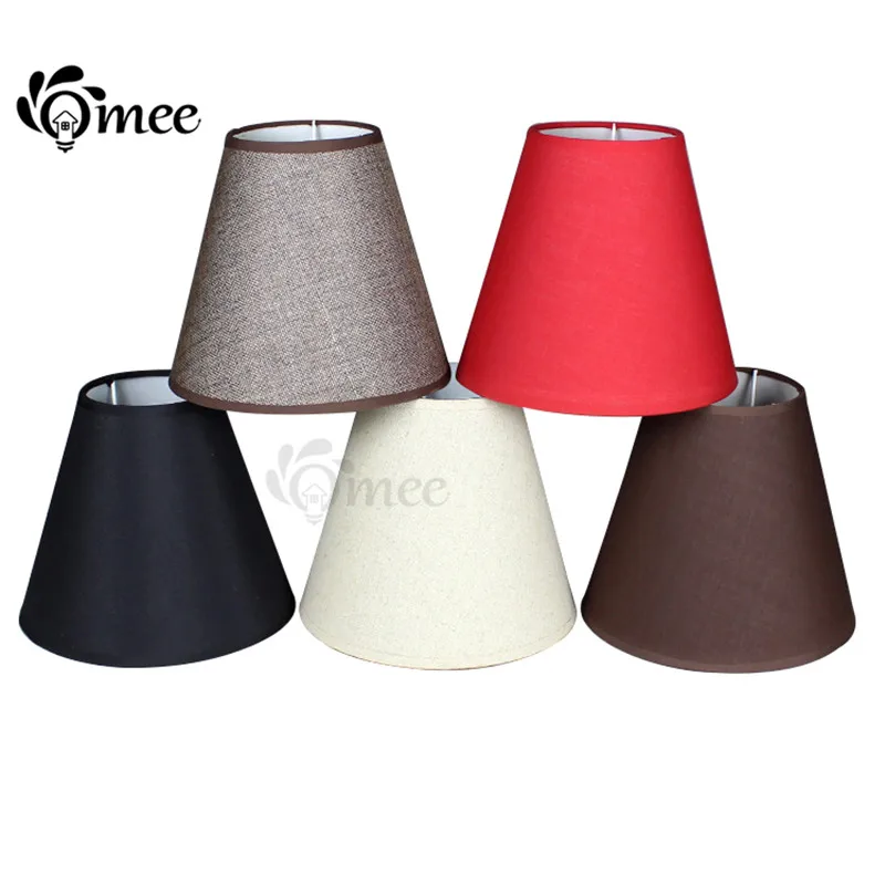 E27 E14 handmade linen lamp shade for wall light Rustic bedroom bedside