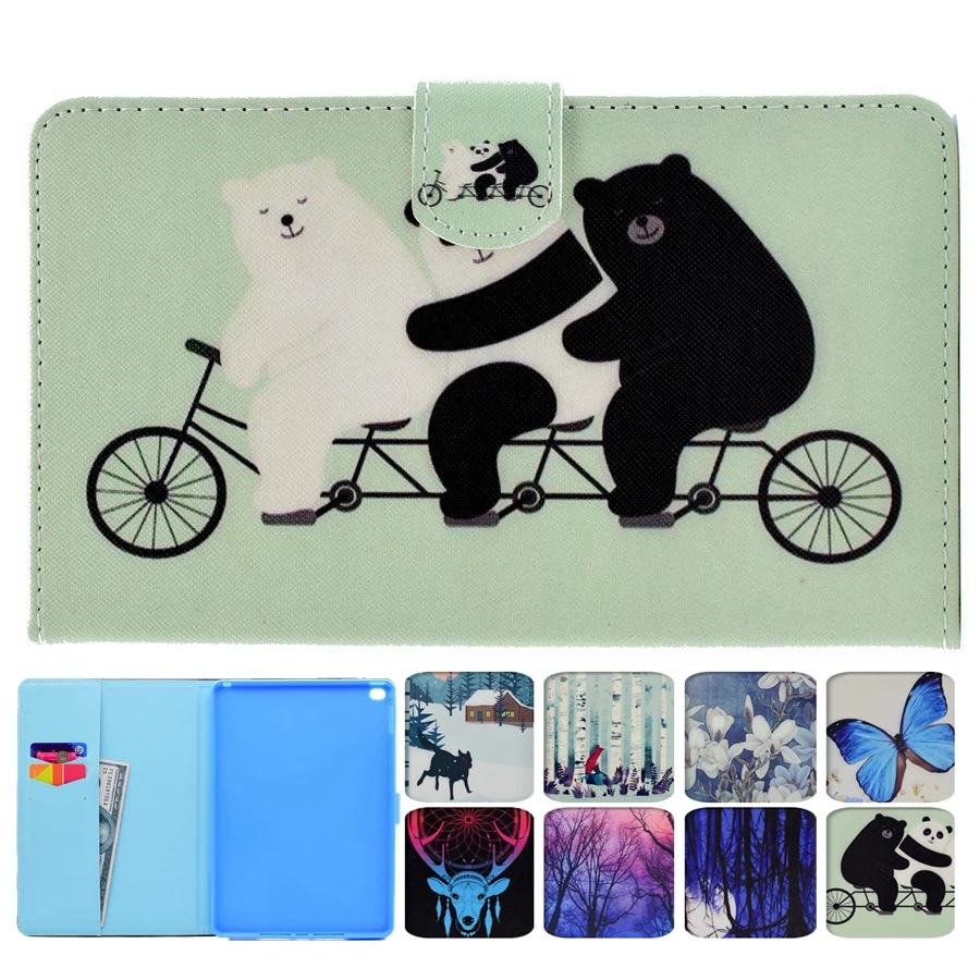 

Misolocat for Apple iPad Air 2 Case Flip Tablet Cover Stand Funda Magnet PU Leather Auto Sleep Capa for iPad Air 2 Panda Bear