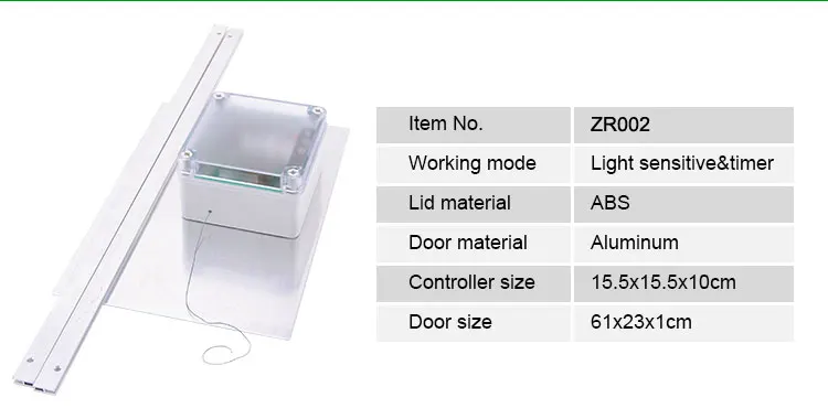 ZORASUN автоматический курятник дверной Открыватель контроллер дверной комплект с таймером автоматическое закрытие курятник клетка птицы принадлежности для фермы