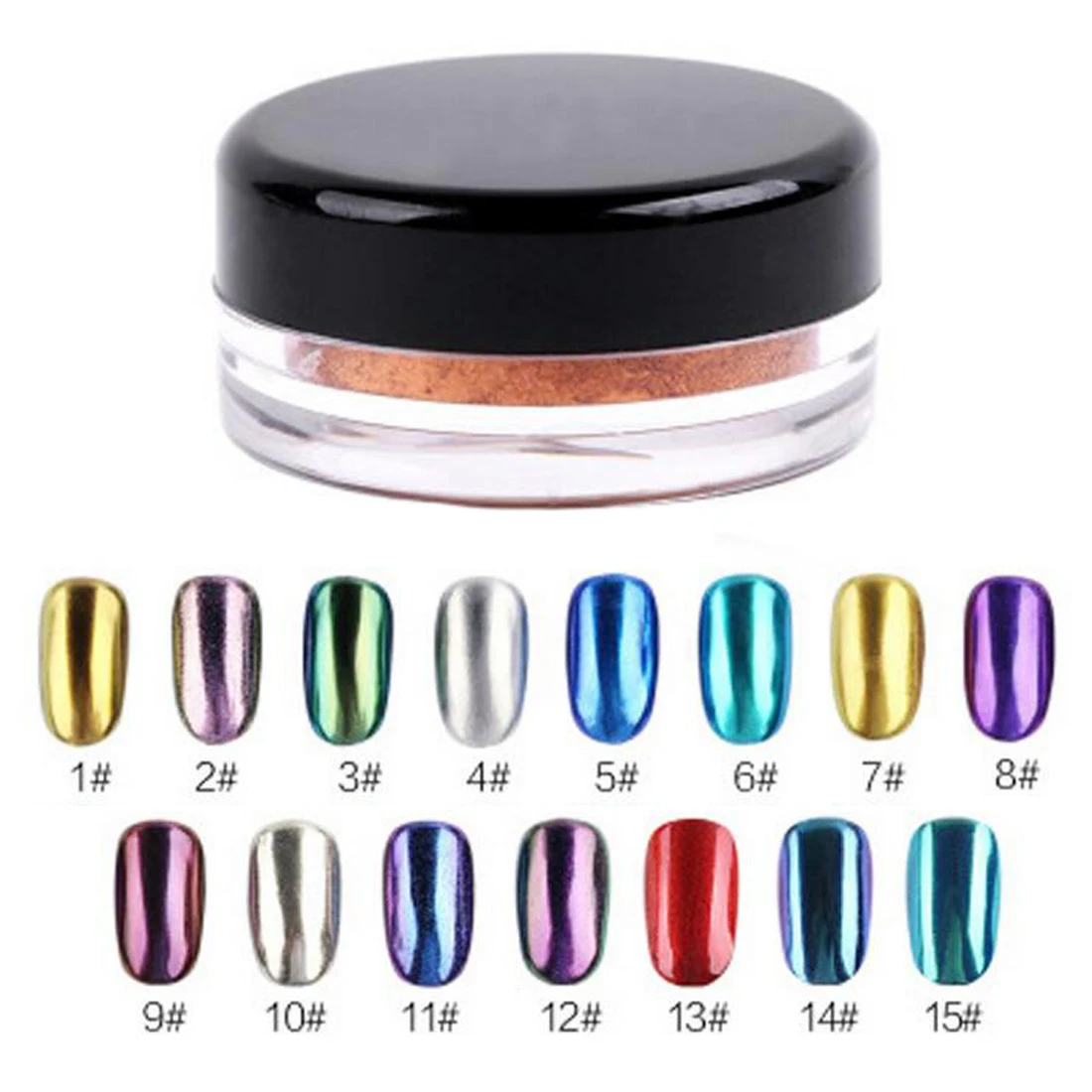 New 1Bottle Mermaid Nail Powder Nail Art Powder Laser Nail Glitter Dust