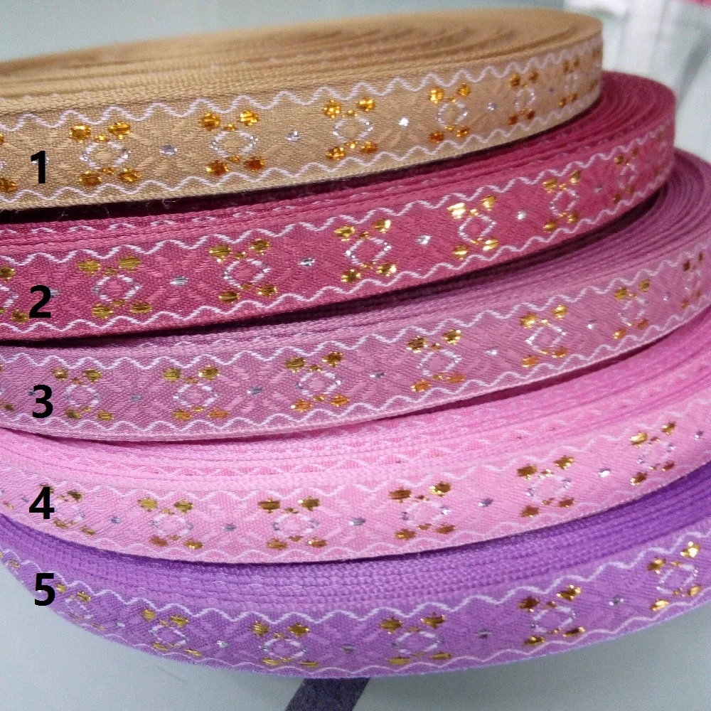 

1.3cm 13mm 1/2'' Beige Silver Golden Filigree White Wavy Blink Narrow Bedding Lace Trim Curtain Laciness Jacquard Ribbon Webbing