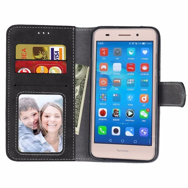 For Huawei Y6 II Case 5.5 Inch Wallet PU Leather Back Cover Phone Case For Huawei Y6 II Y6II Y6 2 Case Protective Flip Bag (10)