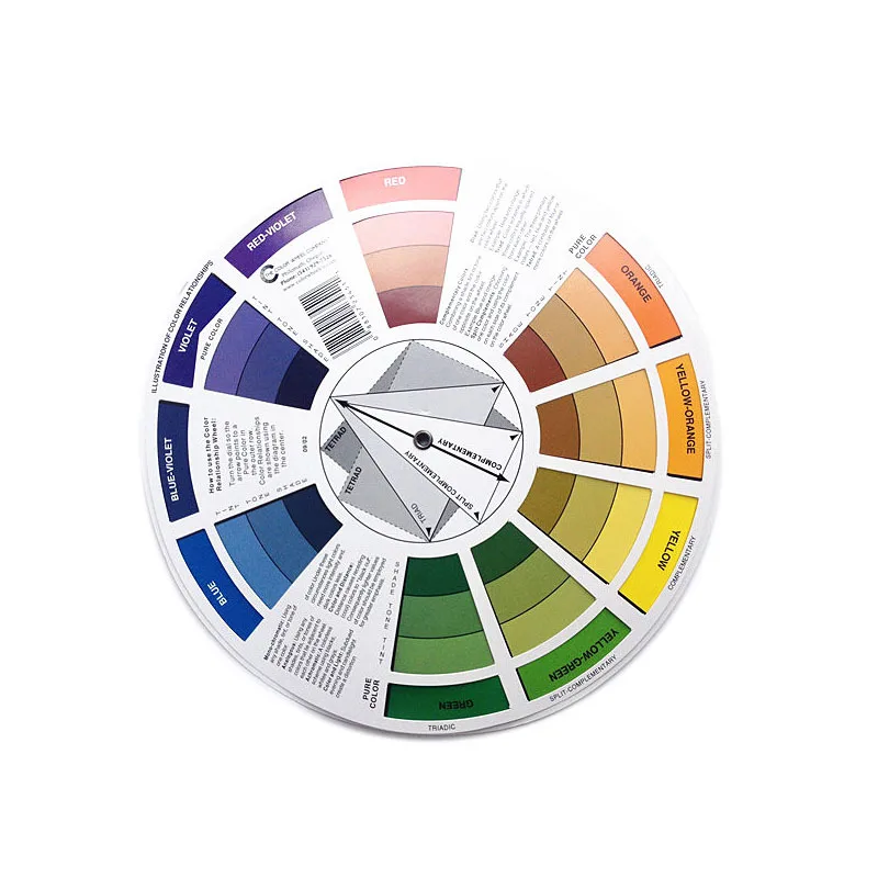 Nail Color Wheel Guide Tattoo Pigment Color Wheel Permanent Makeup Accessories Color Wheel Micro Pigment Color Mixing Guide 3