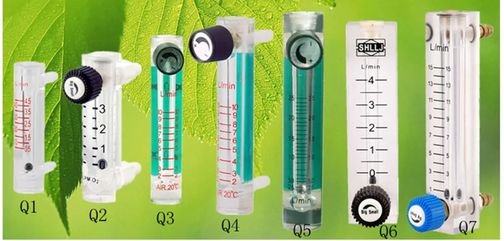 LZQ-7 (1-5) LPM воздушный расходомер (H = 120 мм газовый расходомер) с клапаном управления для кислорода conectrator, он может регулировать поток LZQ7