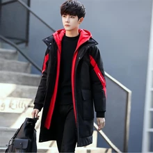 Зимняя теплая хлопковая стеганая куртка мужская Высококачественная утепленная одежда мужские повседневные приталенные парки с капюшоном на молнии Большие размеры 3XL