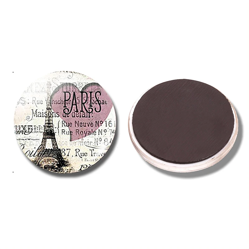 

Eiffel Tower 30 MM Fridge Magnet Love In Paris Heart Romantic Glass Dome Magnetic Refrigerator Stickers Note Holder Home Decor