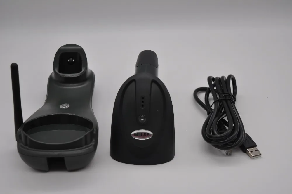 Scanner de Código de Barras de Longa Distância sem Fio Scanner de Código de Barras Leitor com Estação de Carregamento Cmos Handheld Ip52 433 Mhz 2d 4 código de Barras de Longa distância Sem