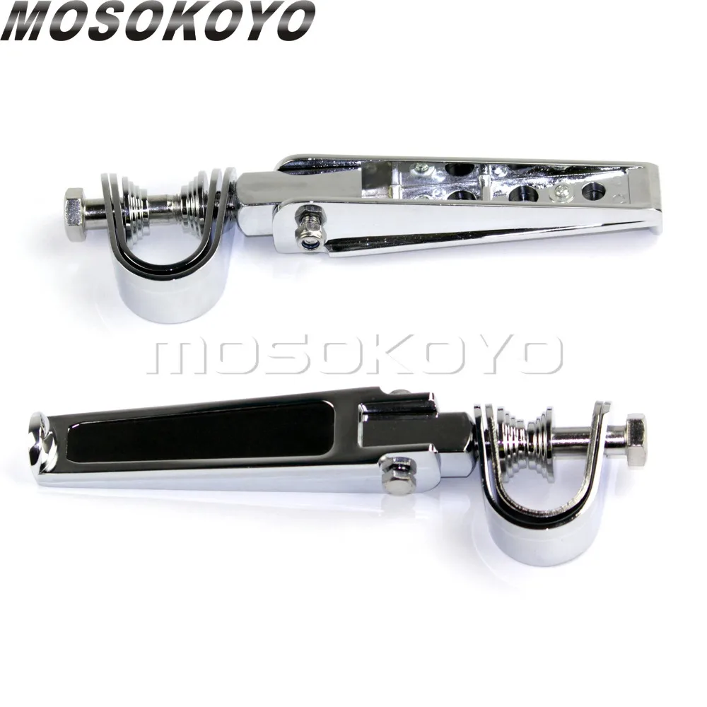 

Motorcycle Highway Adjustable Foot Pegs 1" 1-1/4" Engine Guard Footpeg Clamp Crash Bar Tube Clamp Footrest for Honda Suzuki