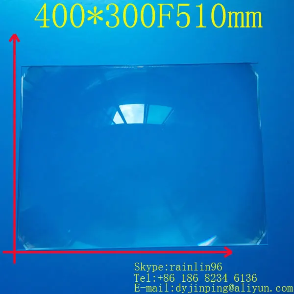 free shipping 400*300 F510mm fresnel lens for diy projector condenser