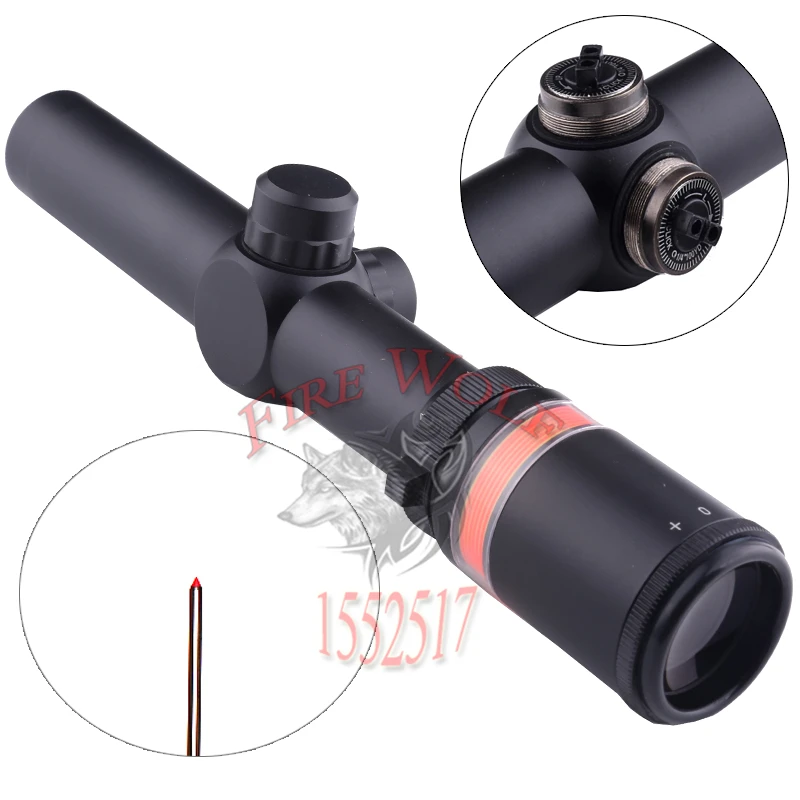 

2015 New 1.5-6x24 Fiber Optic Scope Red Green Triangle illuminated Telescopic Rifle Scope Riflescope for huntin