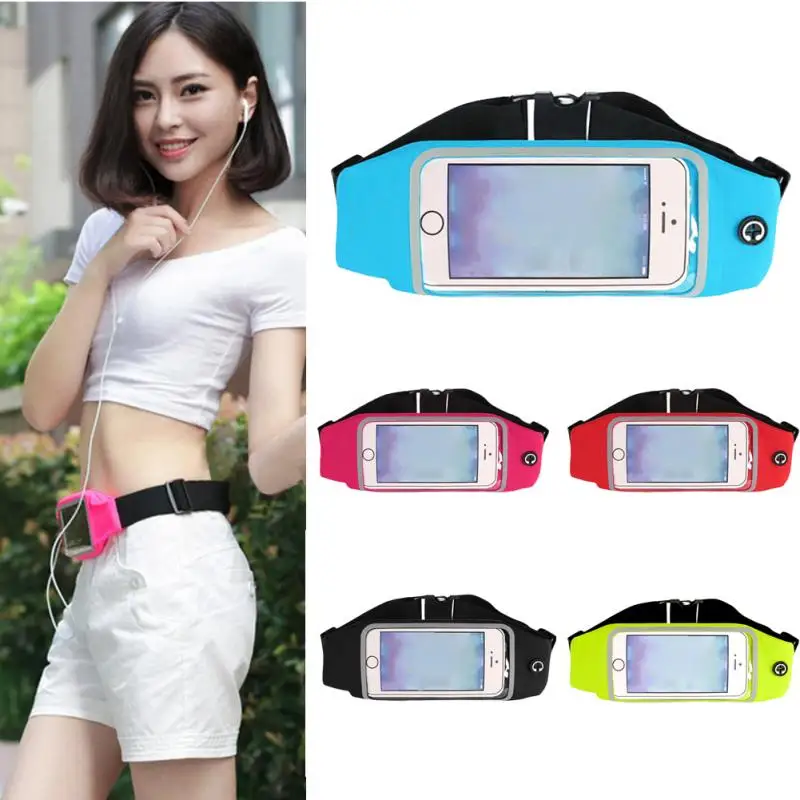 

Men Women Waist Bags Fanny Packs Gym Sports Bum Bags Screen Touching Waterproof Running Phone Case Holder Portable Unisex