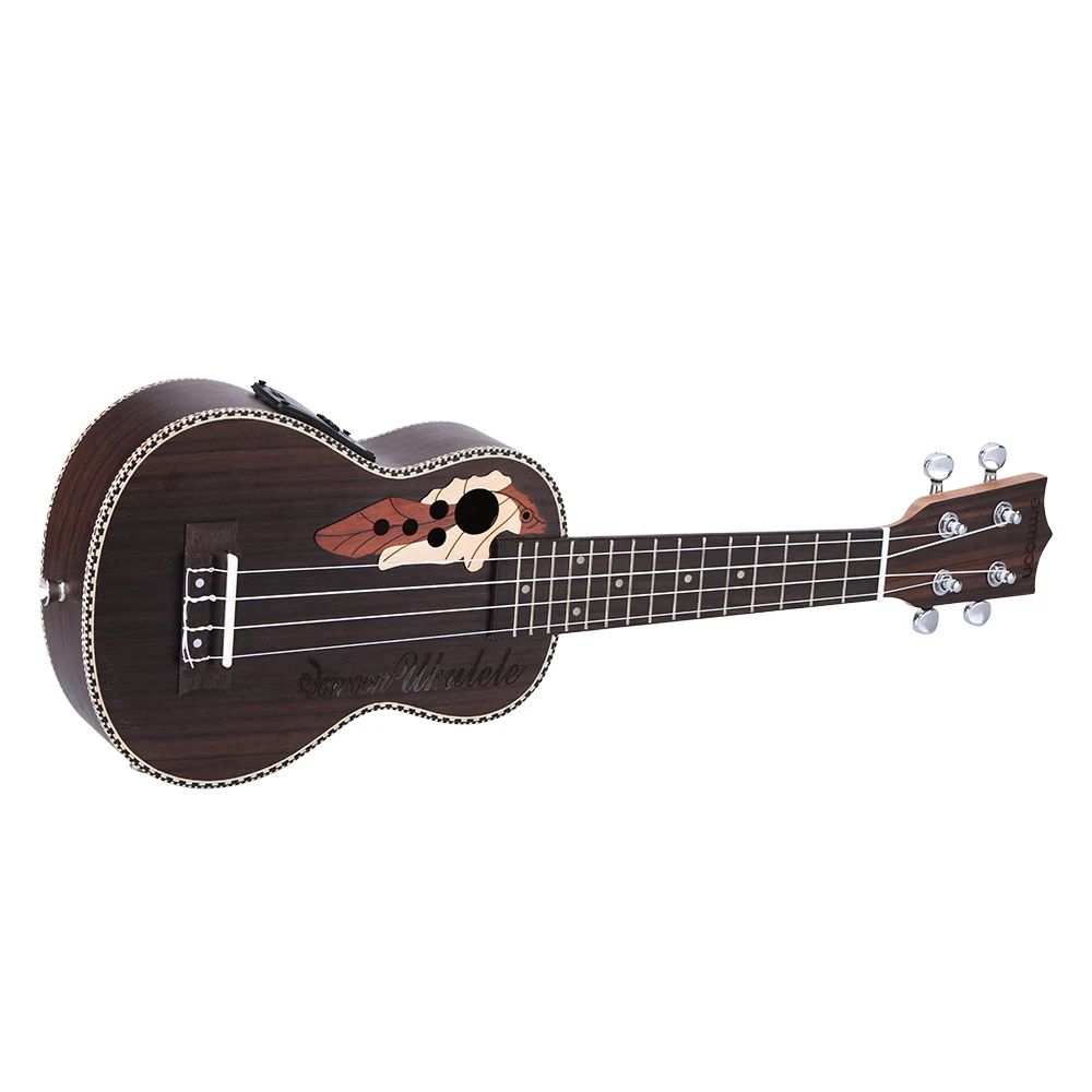 Ukelele de Madeira de Jacarandá com eq Polegada Ukulele 21 - Image 6