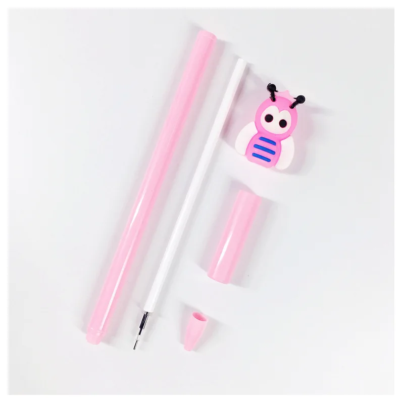 Inseto da Abelha dos Desenhos Milímetros de Tinta Caneta de Tinta de Água Presente da Promoção Pena do Escritório Unidades Pacote Animados Caneta Gel 0.5 Preta Rollerball Sinal Escola 48 - 8 48 unidadespacote Inseto da Abelha Dos Desenhos