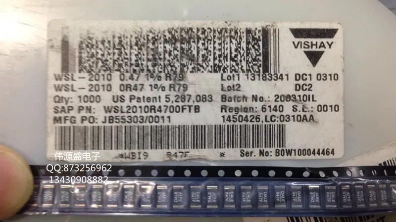Wsl2010r4700ftb 0.47r 1% 75ppm 0.5 Вт Dale r47f чип сплава Резисторы | Строительство и ремонт