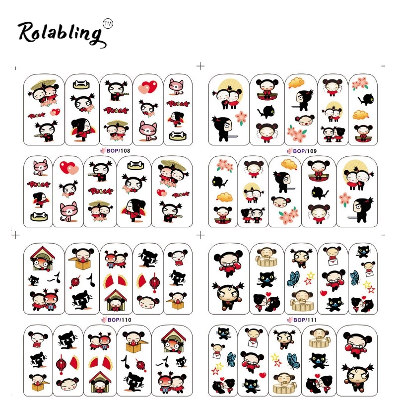 Stickers Nail Art Cartoon Character Series Fashion Water Nail Decals