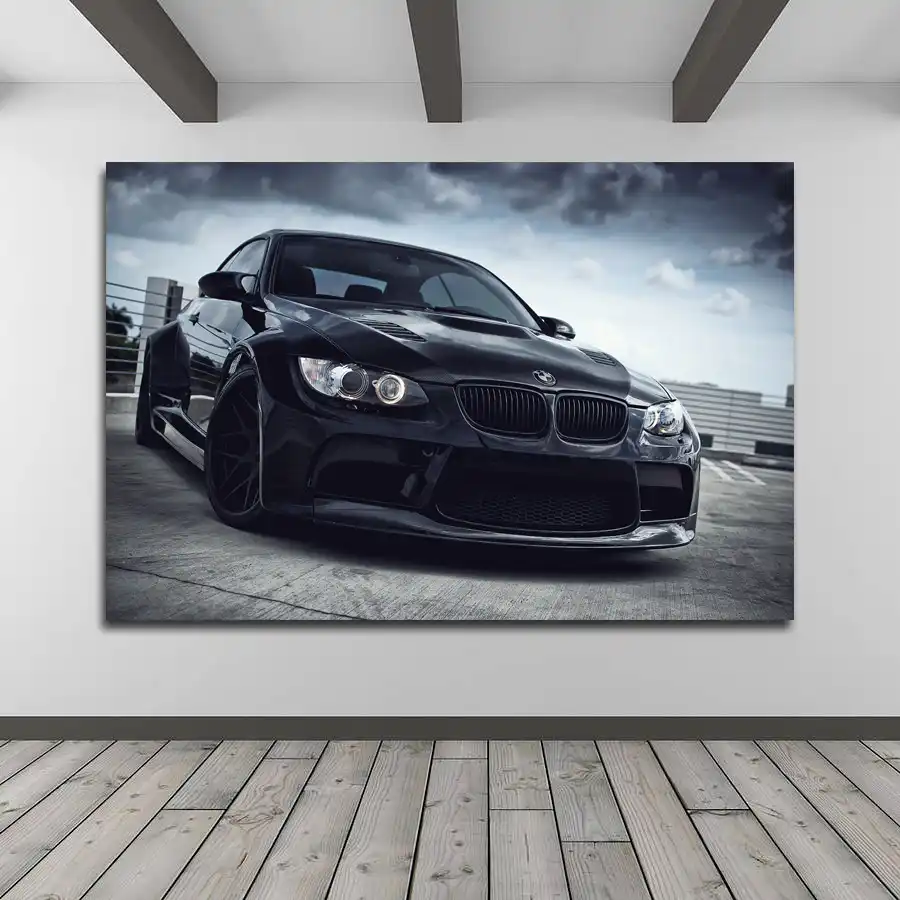 プリントウォールアートbmw E92 M3スーパースポーツカー壁紙キャンバスルームのインテリアのためのポスターの絵 Painting Calligraphy Aliexpress