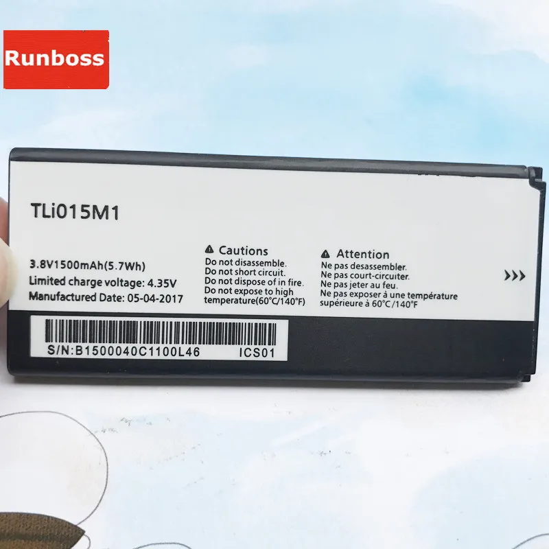 100% New High Quality 1500mAh TLi015M1 Battery For Alcatel PIXI 4 4034A 4034X 4034F 4034D Cell Phone Batteries | Мобильные телефоны