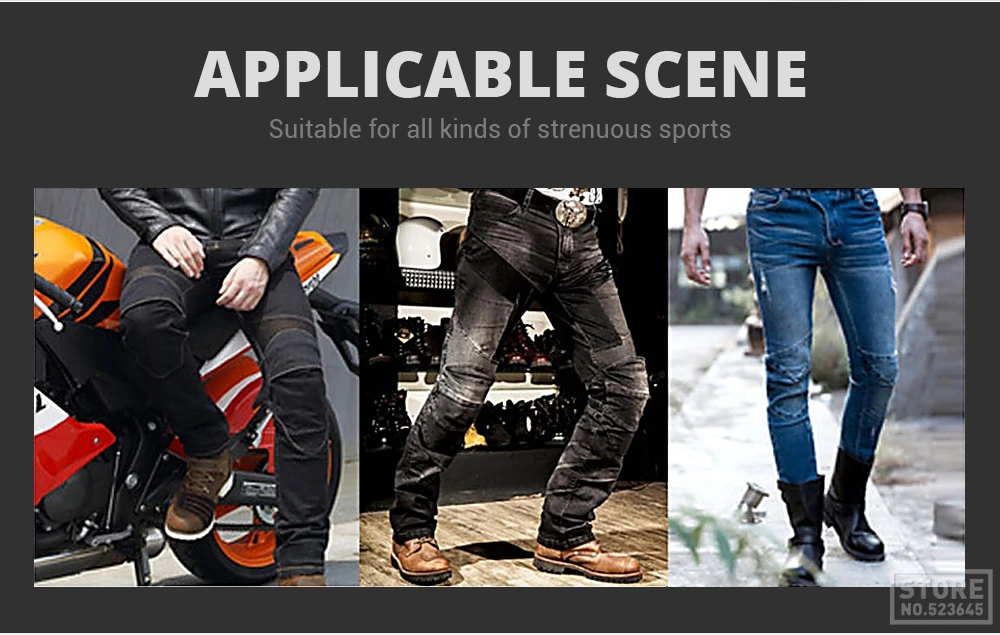 HEROBIKER мотоциклетные штаны, мотоциклетные джинсы, мужские мотоциклетные штаны для мотокросса, панталоны с защитой, мотоциклетные Джинсы, Брюки