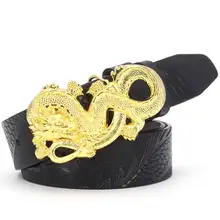 

Men Genuine Leather Belt Fashion Strap Male Cowhide Belts for Men Process Belt Men Dragon Buckle Belt Ceinture femmes 110-125cm