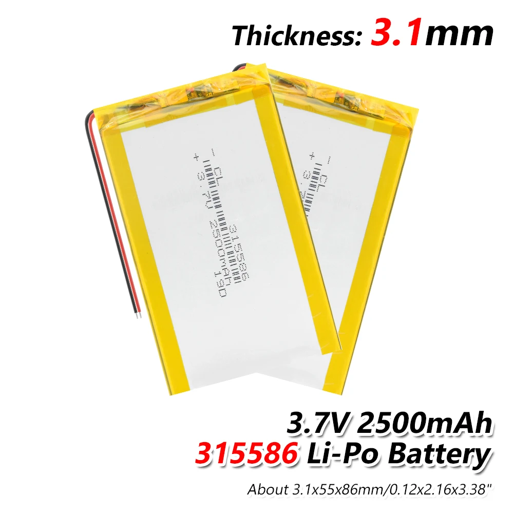 315586 3,7 V 2500mAh литий-полимерная аккумуляторная батарея для электронной книги S11ND018A(ONYX BBA10) 355585 power bank psp PAD DVR MP3 305585