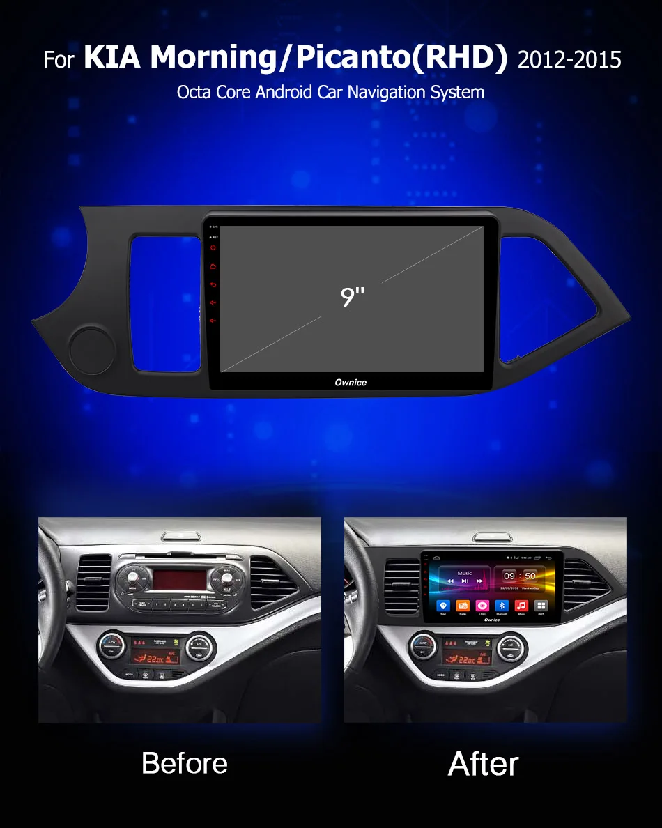Top Ownice Android9.0 Octa Core Car DVD Player GPS Navi Stereo for KIA PICANTO MORNING 2012 2013 2014 2015 k3 k5 k6 4G LTE DSP SPDIF 1 Top Ownice Android9.0 Octa Core Car DVD Player GPS Navi Stereo for KIA PICANTO MORNING 2012 2013 2014 2015 k3 k5 k6 4G LTE DSP SPDIF 1