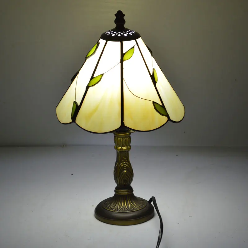 Stained Glass Lampshade Tiffany Table Lamp Fresh Country Bedside Lamp E27 110-240V Stained Glass Lampshade Tiffany Table Lamp Fresh Country Bedside Lamp E27 110-240V