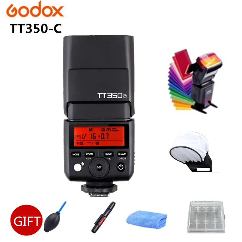 Godox Мини TT350 флэш-TT350C 2,4G ttl GN36 HSS Камера вспышка Speedlight X1T Беспроводная вспышка триггера для Canon 7D 810D 200D 800D 700D 70D 60D