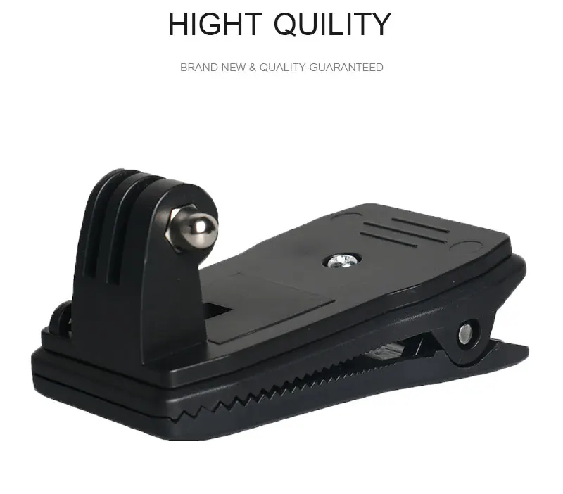 360 Degree Rotation Clip Backpack Hat Clip Clamp Mount for Gopro Hero 6 5 4 3+ 3 2 1 SJCAM SJ4000 Xiaomi Yi (1)