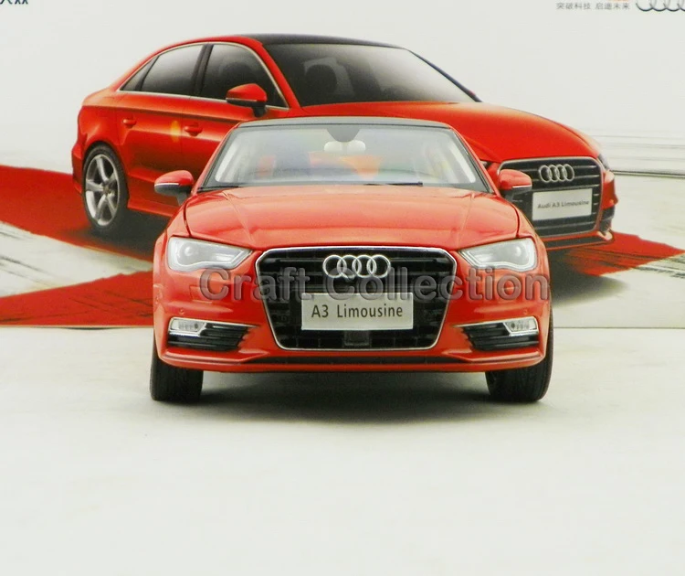 

Red 1:18 Car Model Audi A3 2012 Sedan Alloy Toy Car Mini Car Miniature Automobile