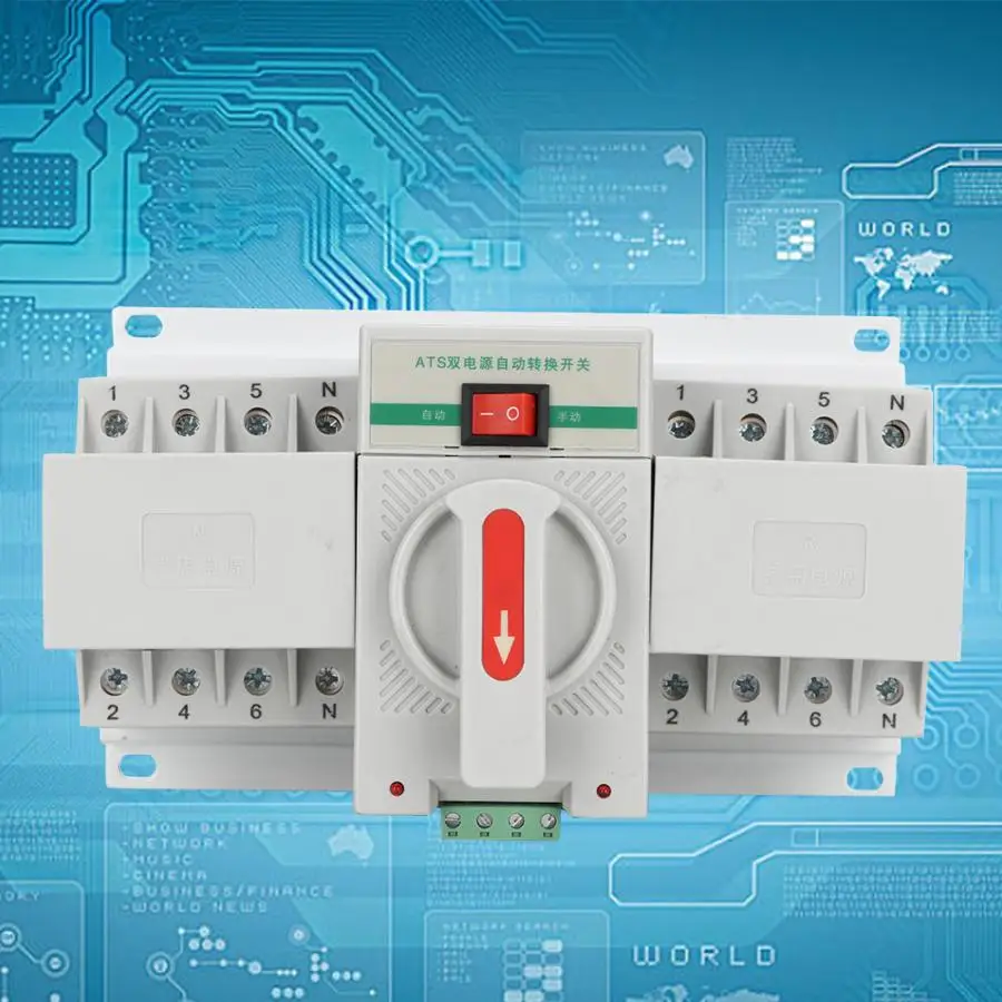 

MINI Dual Power Automatic Transfer Switch With firefighting function 4P/63A Dual Power ATS CB level Plastic Shell