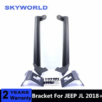 

52" Mounting Bracket For Jeep Wrangler JL 2018 2019 LED Work Light Bar Lower Corner Brackets 52inch Metal Upper Windshield