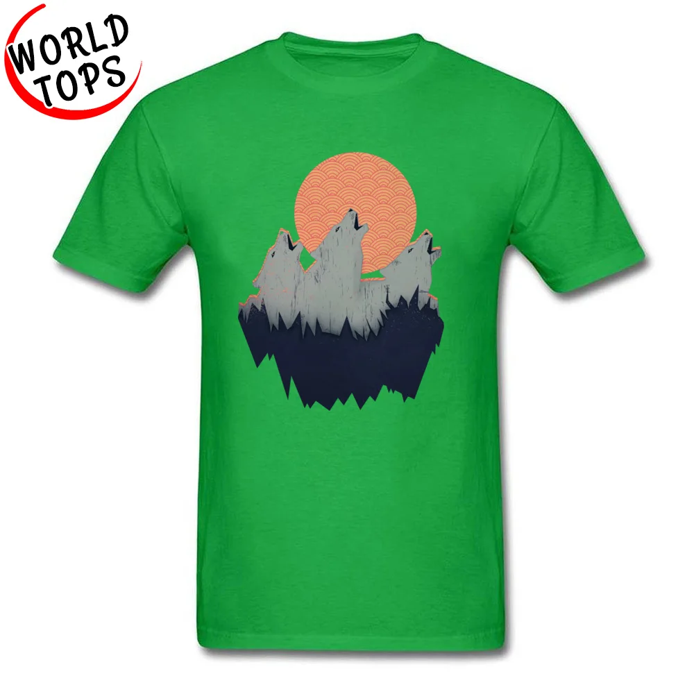 Howling Moon Custom ostern Day 100% Cotton Round Neck Men's Tops & Tees Cool Tee Shirts Slim Fit Short Sleeve T-shirts Howling Moon green