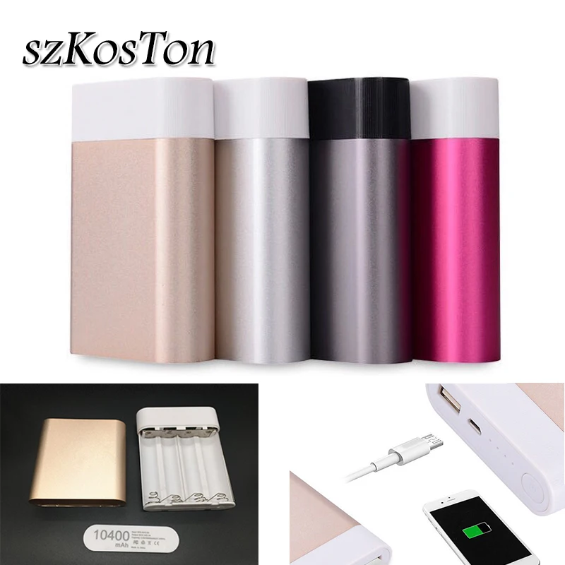 Rechargeable 4x18650 Battery DIY Power Bank Box Holder