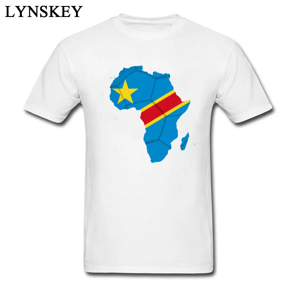 

2018 New African Ball Flag Of The Democratic Republic Of Congo Men Tops & Tees T-shirt 100% Cotton Unique Design