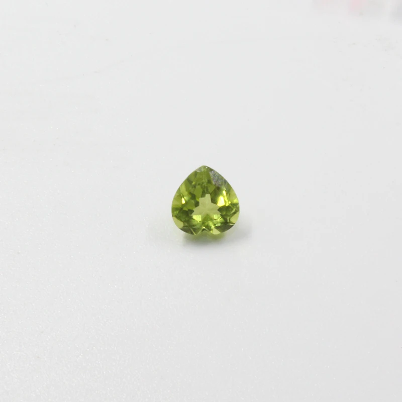 6mm Good Quality Heart Cut Peridot Gemstone for Silver Jewelry Maker 100% Real Natural Peridot Loose Gemstone