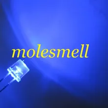 10000 шт/партия Быстрая! 5 мм плоский синий светодиодный(3000mcd) 5 мм СВЕТОДИОД 5 мм Большой/широкоугольный светодиод