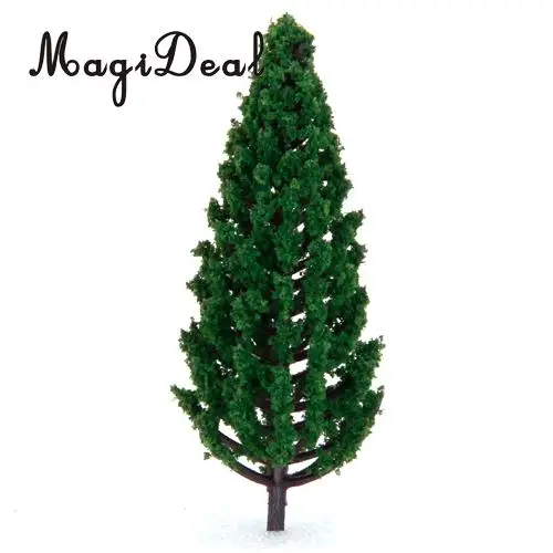 MagiDeal 22Pcs/Set 3-16cm Green Model Trees Train Railway Railroad Architecture War Game Scenery Scene Layout Landscape