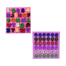 26 Кнопка Письмо пособия по кулинарии инструмент помадка паста плесень украшения торта глина смолы Сахар Конфеты Fimo Sculpey