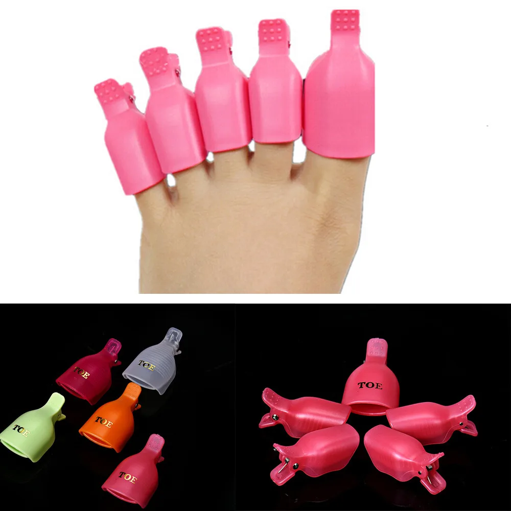 MAANGE Colorwomen 5 шт. пластик ногти Rmoval обертывания Soak Off клип шапки Гель Дизайн ногтей советы многоразовый зажим Remover 161130