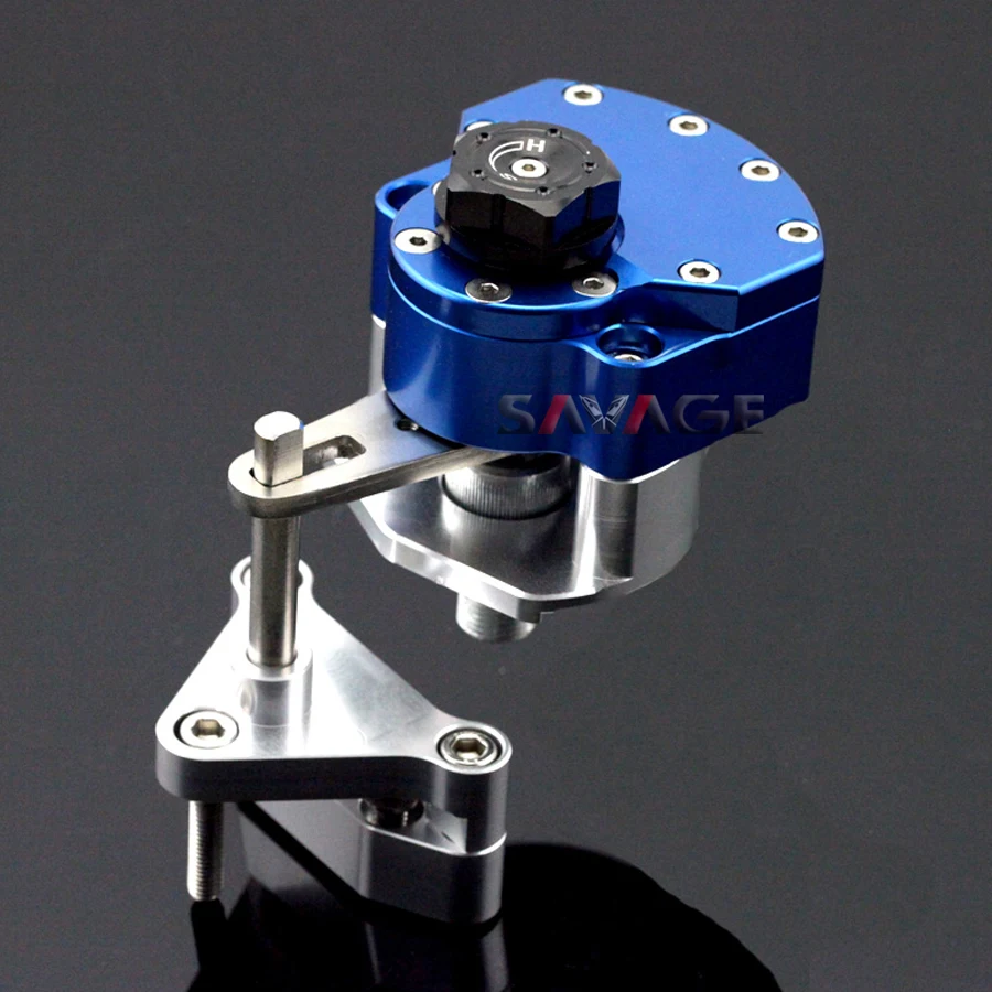 

For YAMAHA YZF R25/R3 YZF-R3 YZF-R25 2014-2015 Blue Motorcycle Reversed Safety Steering Damper Stabilizer with Mount Bracket