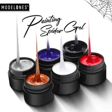 Modelones, 6 цветов, для дизайна ногтей, Проволочная линия, шелковая точка, креативная потянутая проволока, Паучья живопись, Гель-лак, случайный дизайн, сделай сам, маникюр