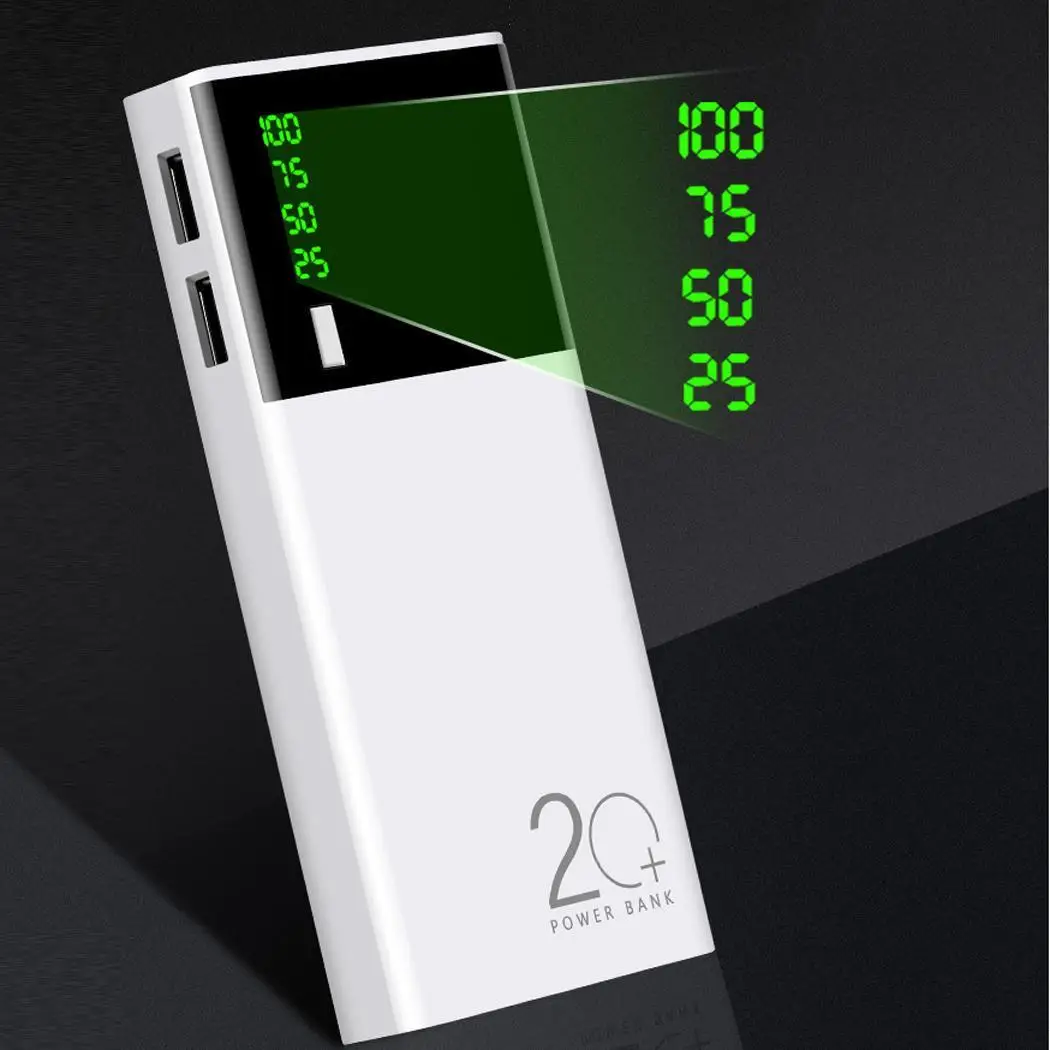 10000 мАч Внешний аккумулятор повербанк 2 USB светодиодный power Bank портативный