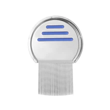 Мини-гребень из нержавеющей стали для вшей, не содержит Терминатор для домашних животных, собак, кошек, котов, блох, щетка для удаления волос, круглая Нескользящая ручка