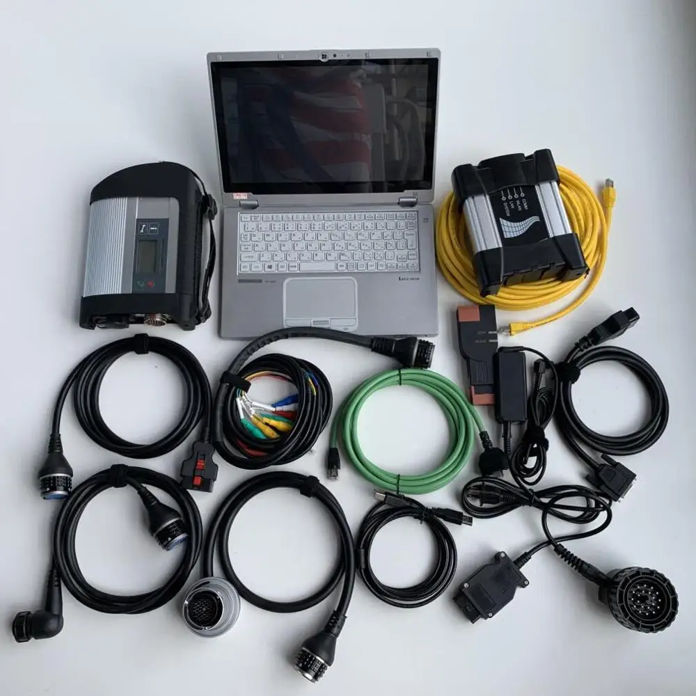 

mb star c4 sd connect 4 for bmw icom a2 diagnostic tool software 2in1 with laptop cf-ax2 i5 8g touch screen ready to work super