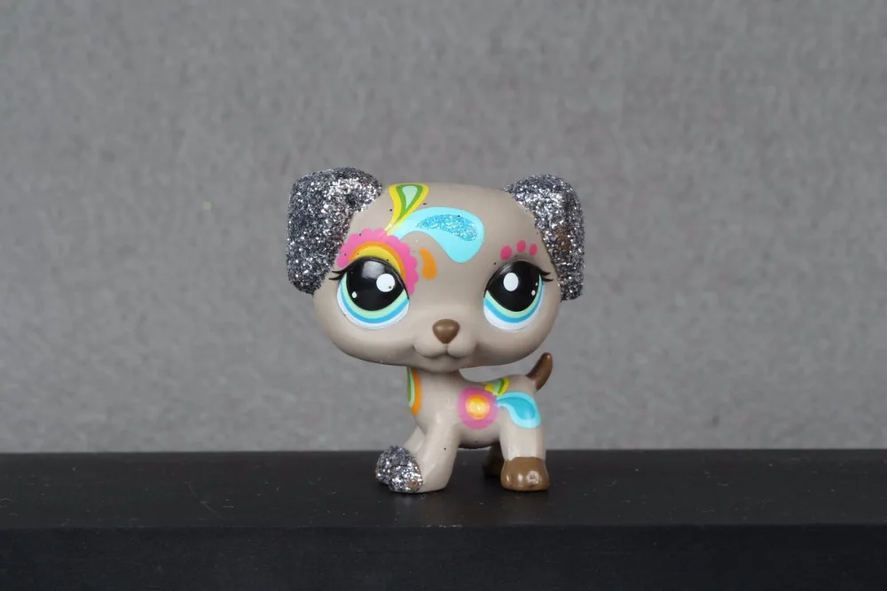 New font b pet b font Genuine Original LPS 2344 Sparkle Shimmer Shine Glitter Grey Dalmatian