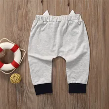 Повседневные штаны на весну и осень для малышей Лидер продаж, милые штаны-шаровары для малышей брюки с животными для маленьких мальчиков