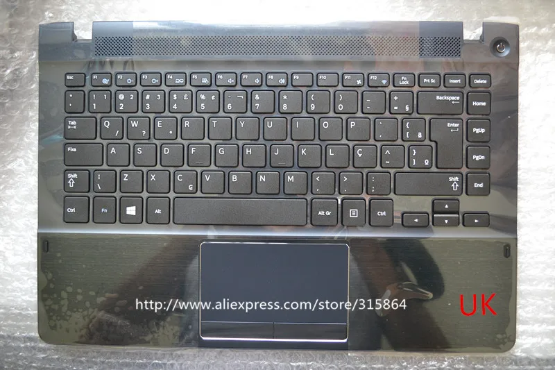 

BR New laptop keyboard with touchpad palmrest for samsung NP-370R4E 450R4V NP470R4E 530U4E 455R4J 450R4Q English big enter