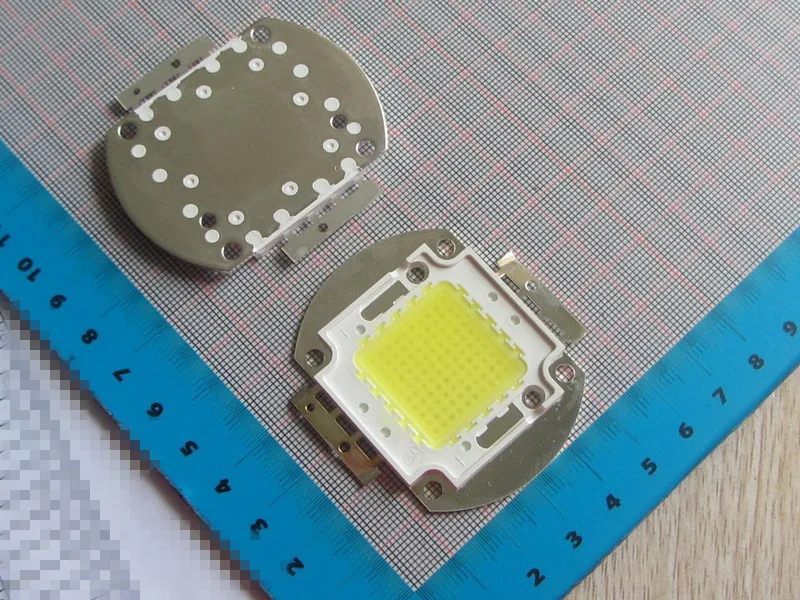 

Бесплатная доставка, новинка, 10 шт., SMD 100 Вт, Белая светодиодная лампа высокой мощности, интегрированные лампы головного света с качественным медным кронштейном