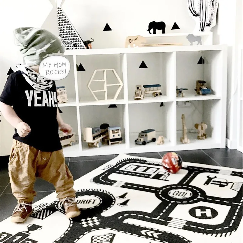 

Baby Play Mat Children Castle Car Track Crawling Mat Bedroom Living Room Carpet Baby Carpet Rug Kids Developing Mat PJ-007